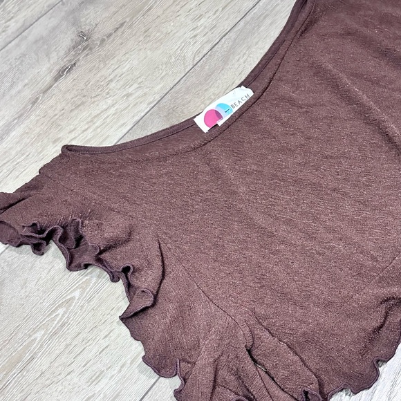 NWOT Free People Beach Trinity Top Chocolate Brown - Picture 8 of 15